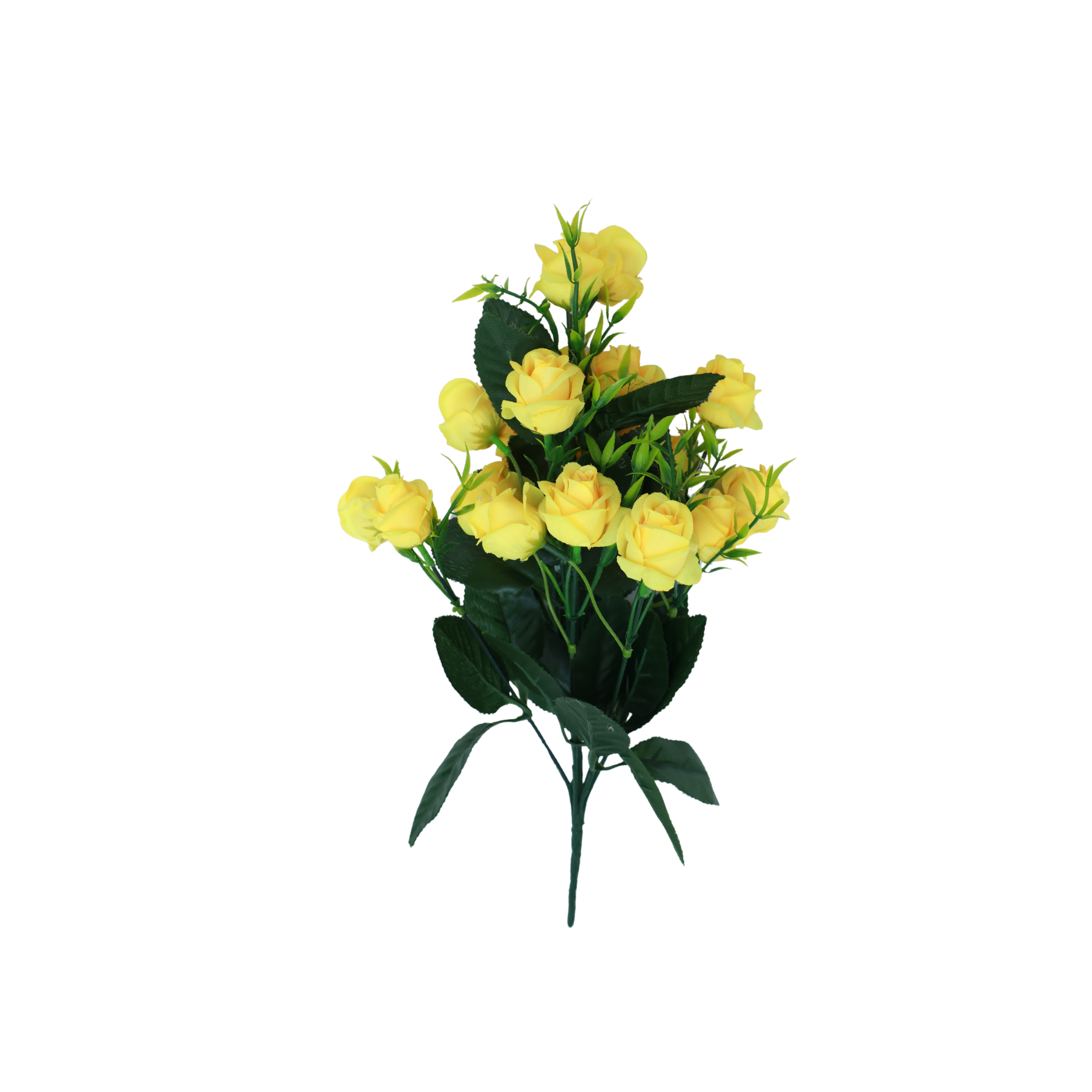 Artificial Rose Bunches | Realistic Faux Silk Rose Flowers with Green Leaves | Decorative Flower Bunch for Home, Office, Wedding & Vase Décor — view 3